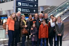 Verabschiedung von Alex Kraan mit Gastfamilien, 12. Januar 2018